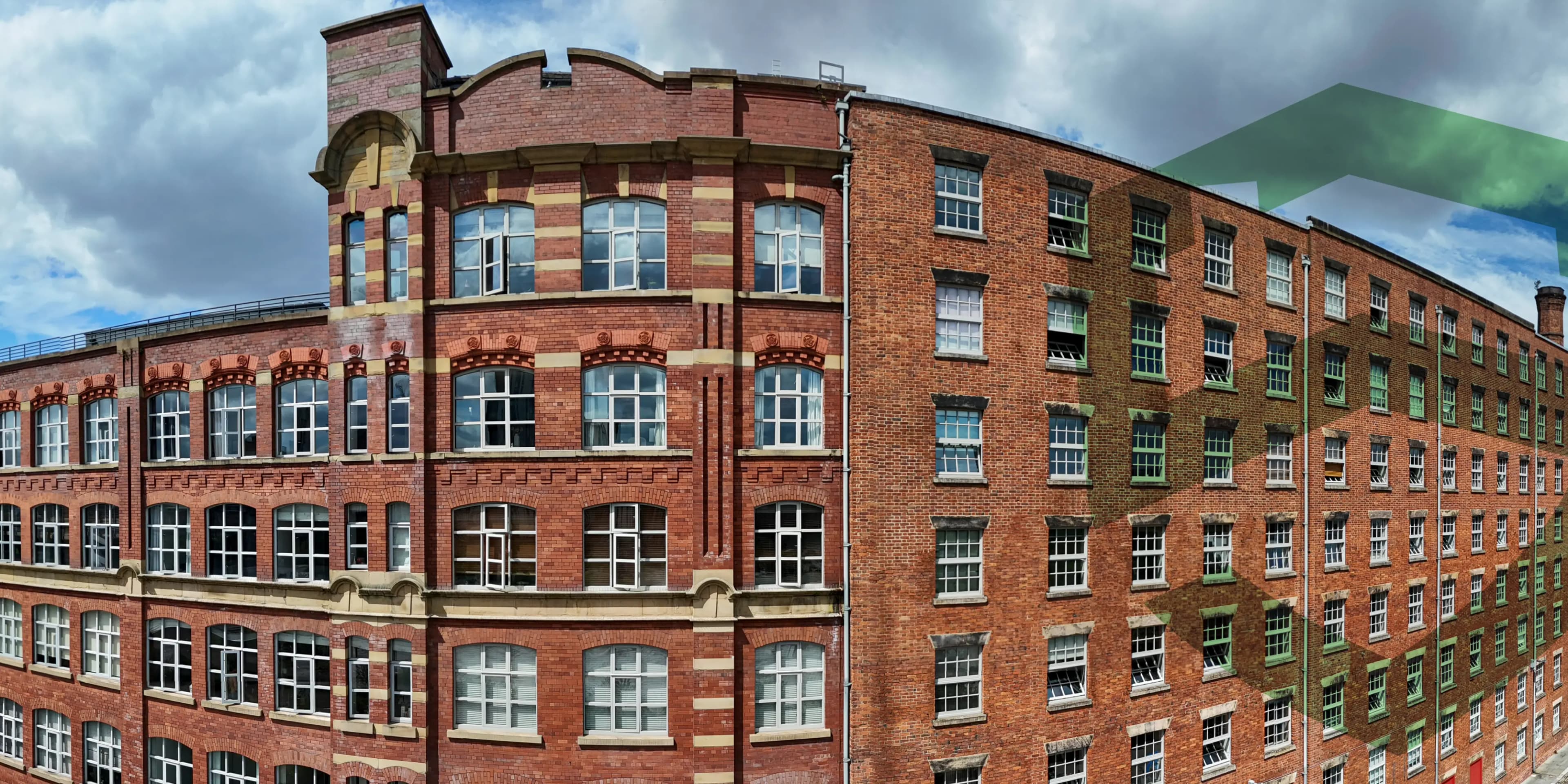 A red‑brick Victorian commercial building